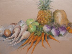 Oil Crayon & Graphite