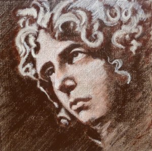 On Watch Oil Stick on Linen 45cms x 45cms