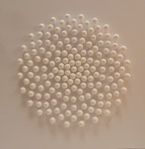 White Out 51cmx51cm Paper, wood, & mixed found objects