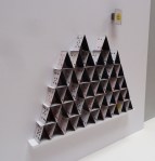 Castle in the Air (left) 51cmx51cm Paper, wood, & mixed found objects