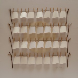 How Green was My Grandma 51cmx51cm Paper, wood, & mixed found objects