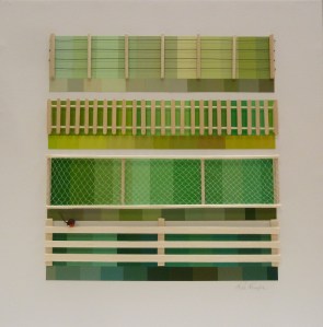 The Grass is Always Greener 51cmx51cm Paper, wood, & mixed found objects